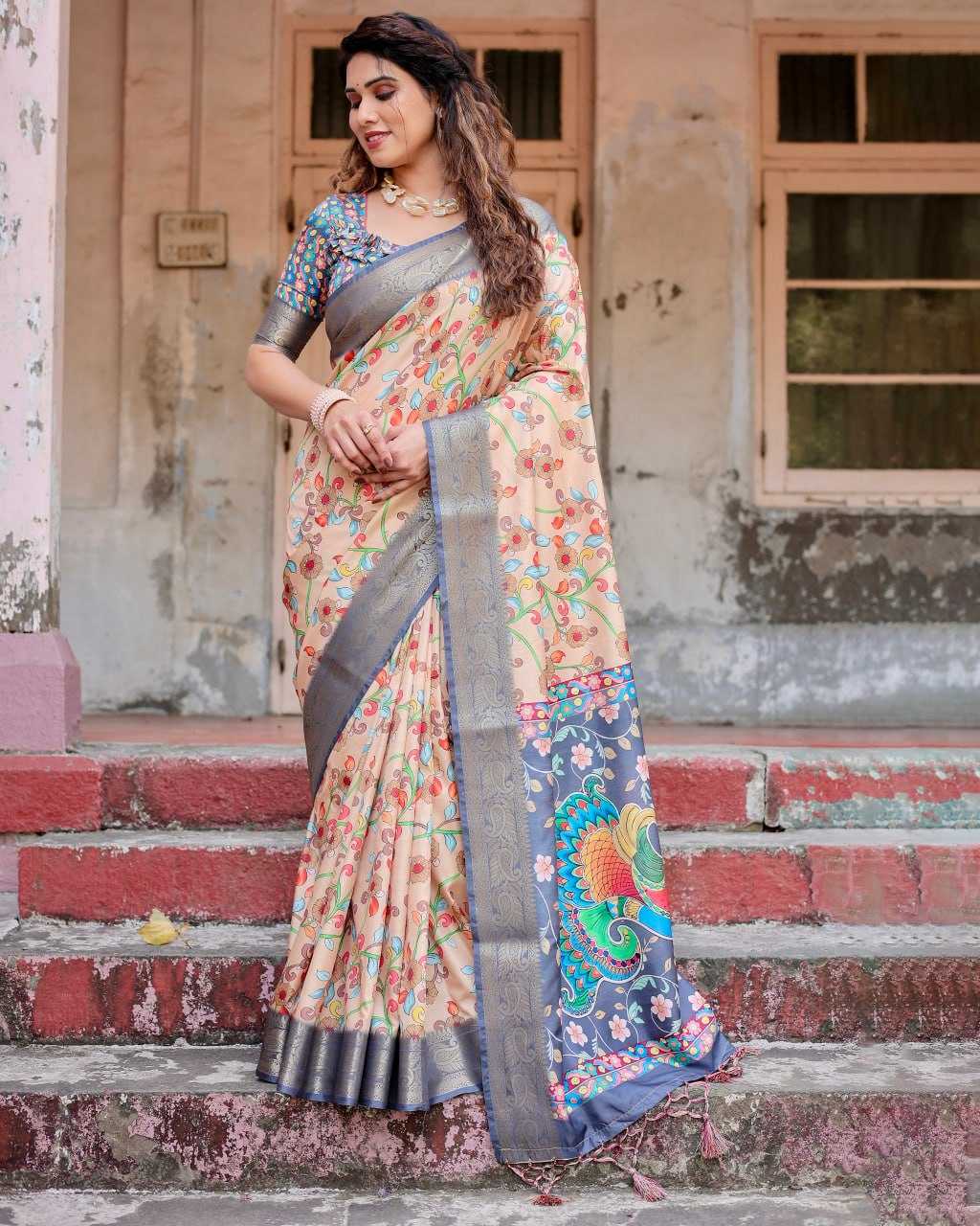 Elegant Brown Pure Silk Saree