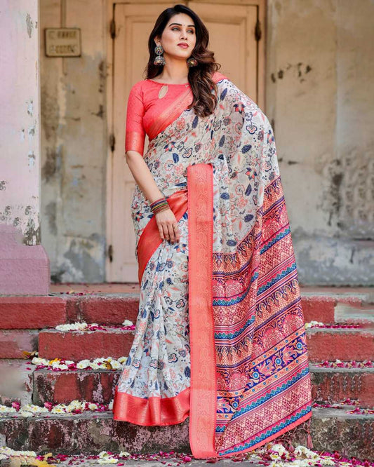 Stylish Pure Silk Saree with Rich Pallu