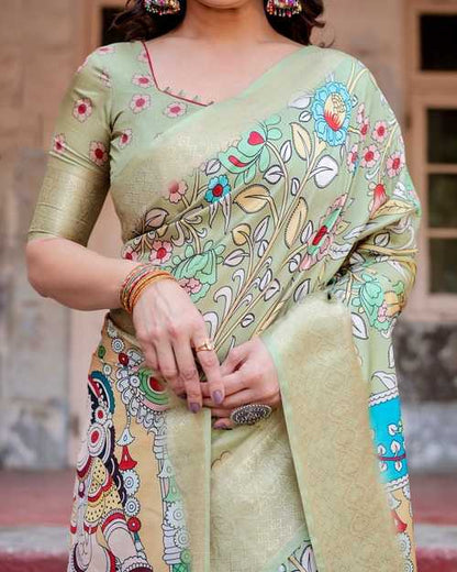 Pista Pure Silk Saree