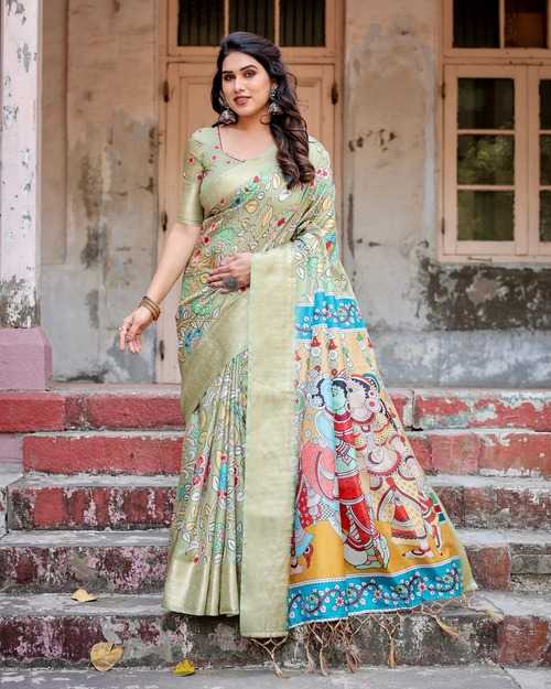 Pista Pure Silk Saree