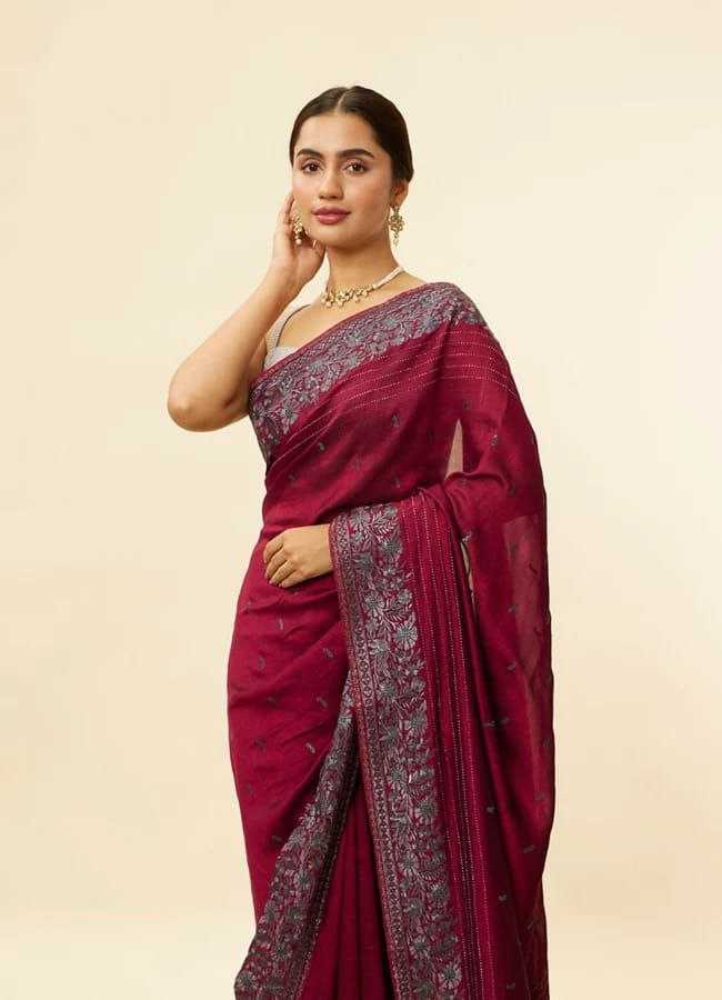 Red Stylish Rangoli Silk Saree