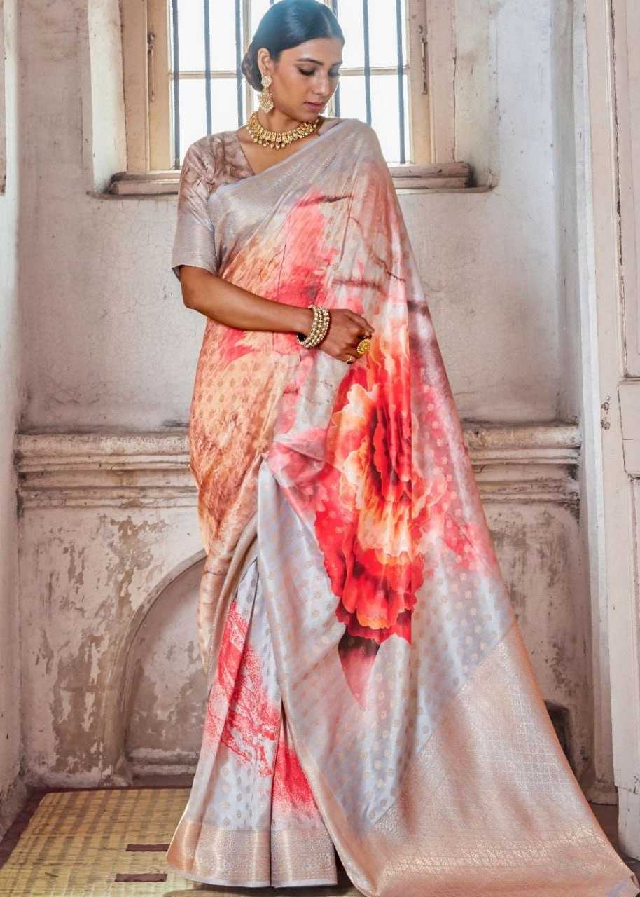 Multi Color Satin Saree