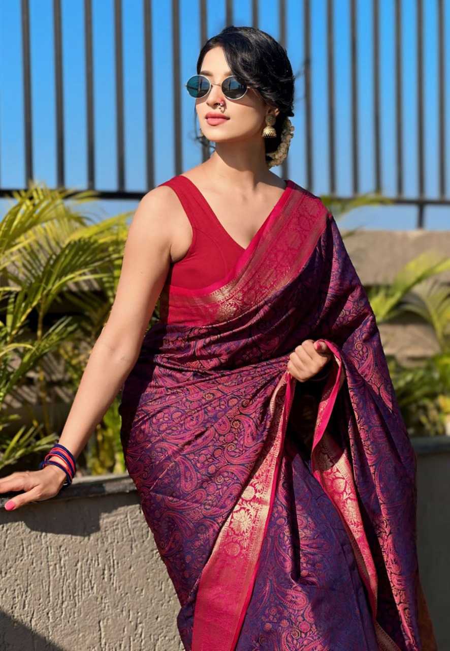 Silk Saree with Kashmiri Weaves