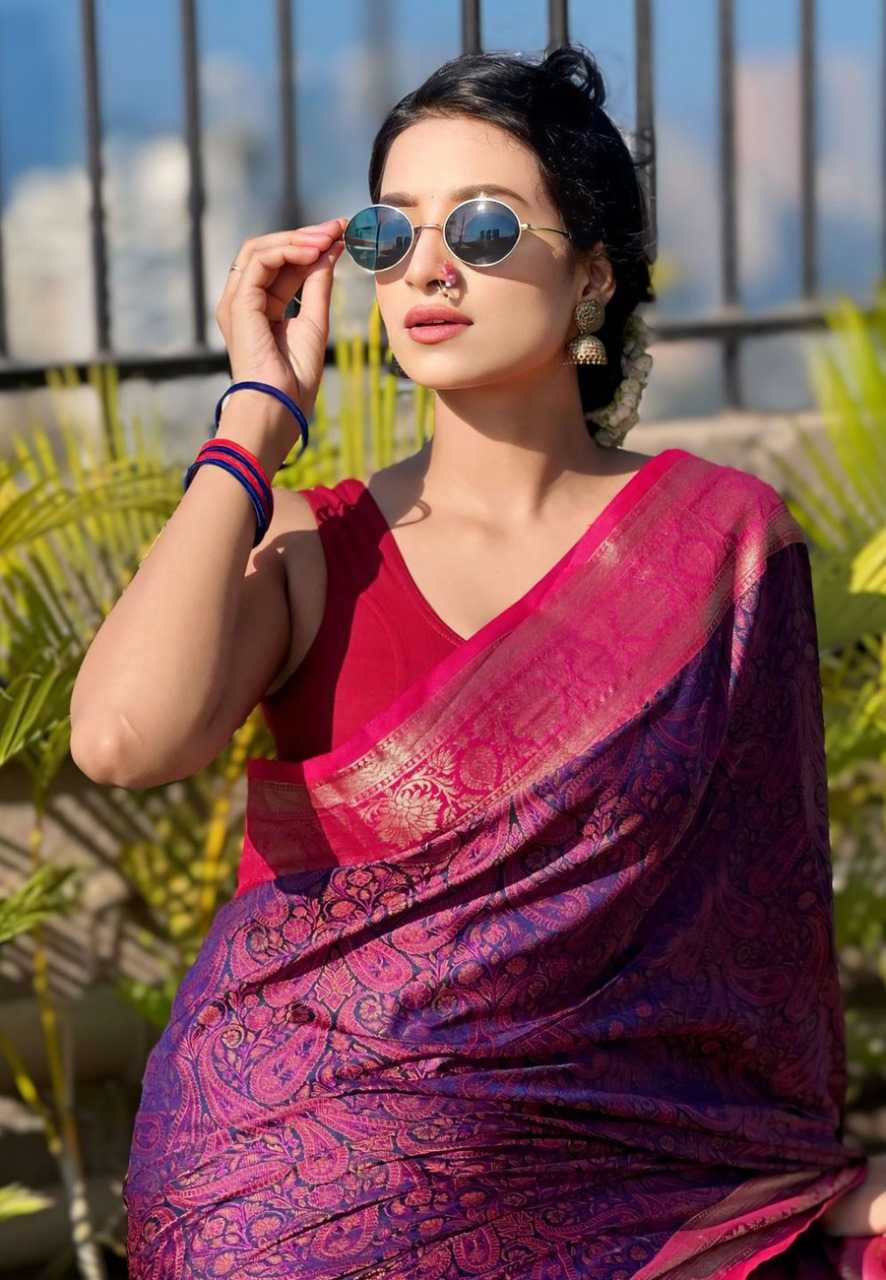 Silk Saree with Kashmiri Weaves