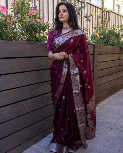 Elegant Soft Cotton Saree with Butta All Over