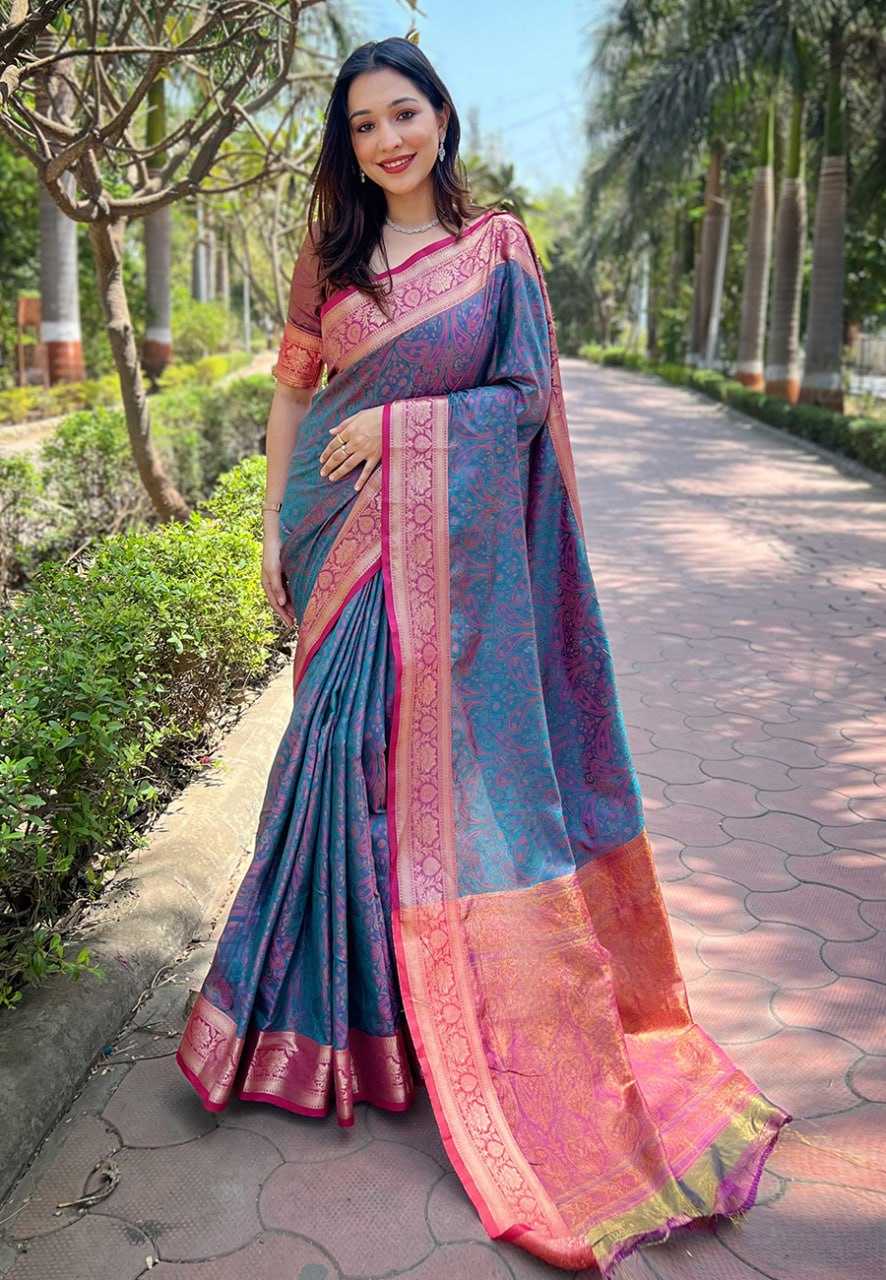 Stylish Soft Kashmiri Silk Saree