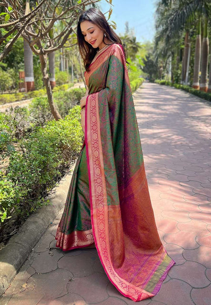 Stylish Soft Kashmiri Silk Saree