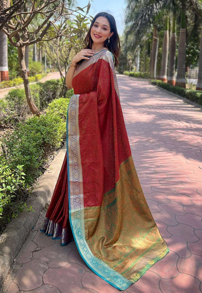 Stylish Soft Kashmiri Silk Saree