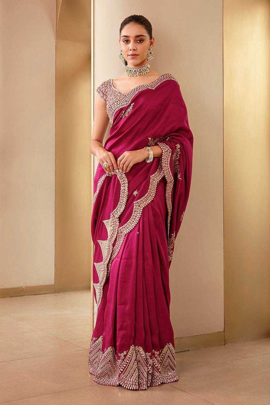 Stylish Vichitra Silk Saree