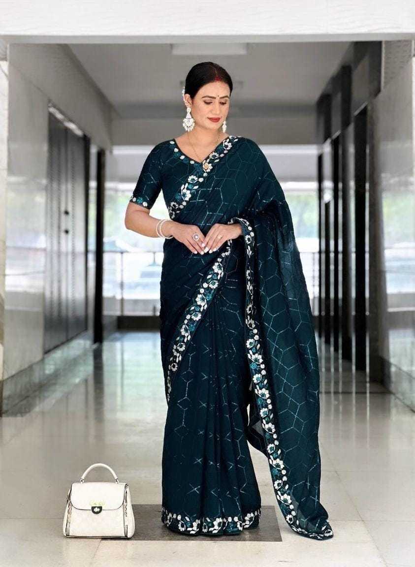 Traditional Vichitra Silk Saree